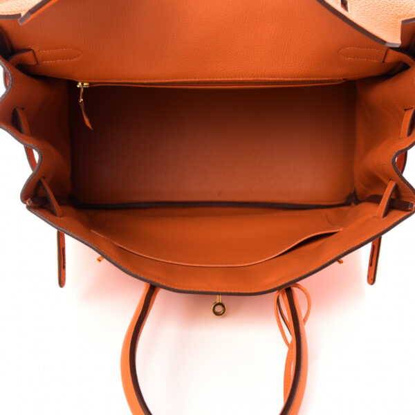 HERMES BIRKIN 35 ORANGE TOGO GOLD HARDWARE - Image 2