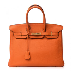 HERMES BIRKIN 35 ORANGE TOGO GOLD HARDWARE