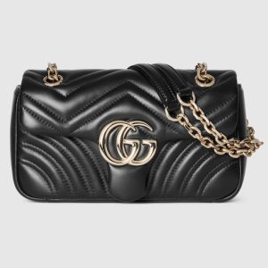 Gucci Marmont Small Flap Black Bag