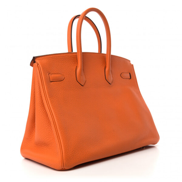 HERMES BIRKIN 35 ORANGE TOGO GOLD HARDWARE - Image 3