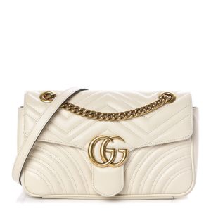Gucci Marmont Flap White Bag