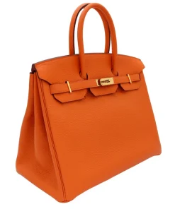 HERMES BIRKIN 35 ORANGE TOGO GOLD
