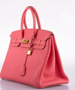 HERMES BIRKIN 35 ROSE LIPSTICK TOGO