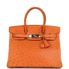 Hermès Birkin 30 Tangerine Ostrich Palladium