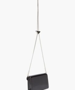 Alternative view of PRADA Triangle logo buffed shoulder bag Black