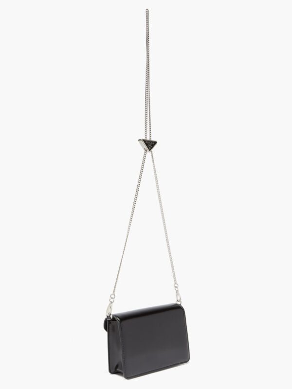 PRADA Triangle logo buffed shoulder bag Black - Image 4