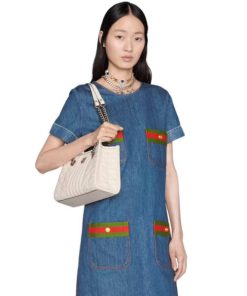 Gucci small GG Marmont tote WHITE bag