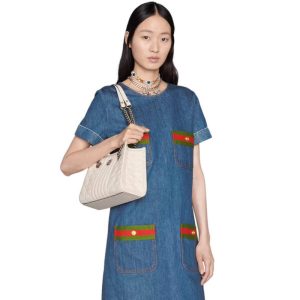 Gucci small GG Marmont tote WHITE bag