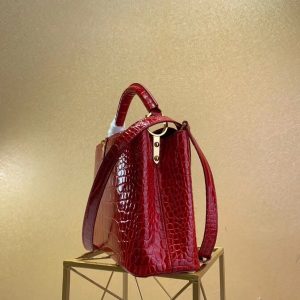 Alternative view of Louis Vuitton Capucines Mini Crocodile Bag Red