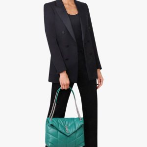 SAINT LAURENT Loulou Puffer shoulder bag Green