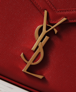 SAINT LAURENT Cassandra top handle bag Maroon