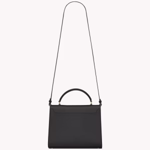 SAINT LAURENT Cassandra top handle bag Black Back