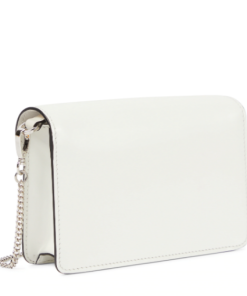 Alternative view of PRADA Triangle logo buffed shoulder bag White