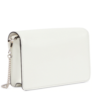 Alternative view of PRADA Triangle logo buffed shoulder bag White