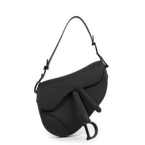 CHRISTIAN DIOR Ultra Matte Saddle Bag Black