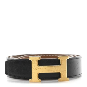 Hermes Wide Waist Belt H Logo Black