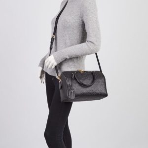 Alternative view of Louis Vuitton Black Monogram Empreinte Speedy Bandouliere 25