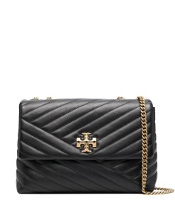 Tory Burch Kira chevron convertible shoulder bag Black