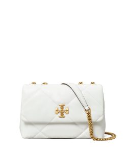Tory Burch Kira chevron convertible shoulder bag White