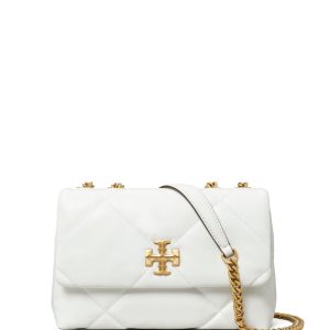Tory Burch Kira chevron convertible shoulder bag White