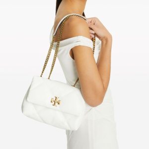 Tory Burch Kira chevron convertible shoulder bag White