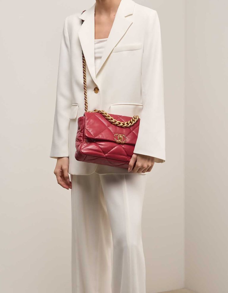CHANEL 19 RED FLAP BAG