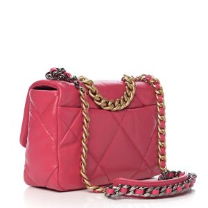 CHANEL 19 DARK PINK FLAP BAG