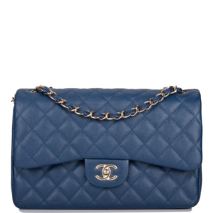 CHANEL Classic Single Flap Bag Navy Blue