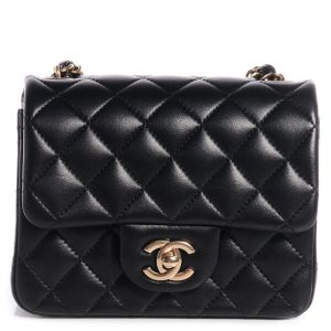 CHANEL MINI SQUARE CLASSIC FLAP BLACK