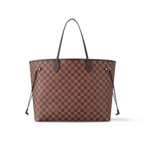 Louis Vuitton Neverfull Damier 100% Cowhide Leather