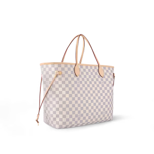 Alternative view of Louis Vuitton Neverfull Azure 100% Cowhide Leather