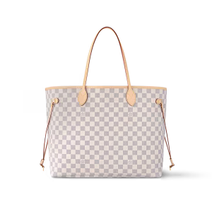 Louis Vuitton Neverfull Azure 100% Cowhide Leather
