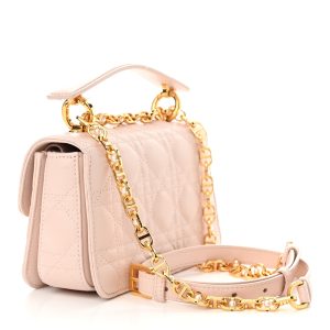 Dior Lambskin Cannage Mini Jolie Top Handle Bag Powder Pink