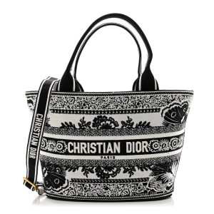Dior | Butterfly Bandana Print Hat Basket Bag Black