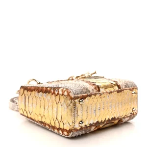 Alternative view of Snakeskin Mini Lady Dior Beige Gold