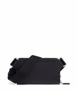 Alternative view of PRADA Logo Plaque Zipped Crossbody Bag In Nero C 1