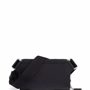 Alternative view of PRADA Logo Plaque Zipped Crossbody Bag In Nero C 1