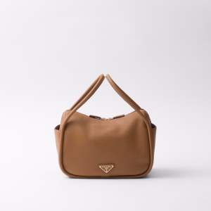 Prada Top Handle Bag in Caramel Leather