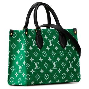 Alternative view of LOUIS VUITTON ONTHEGO PM VELVET TOTE GREEN