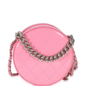 Pink Patent CC Round As Earth Bag