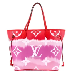 LOUIS VUITTON Monogram Escale Neverfull MM Rouge