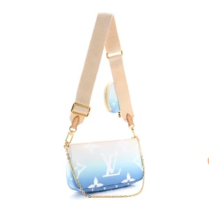 LOUIS VUITTON Monogram Giant By The Pool Multi Pochette Accessories Blue