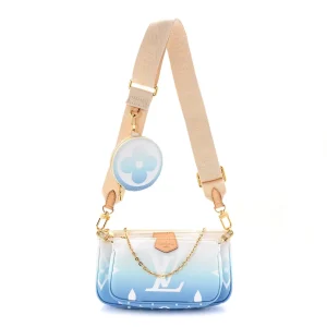 LOUIS VUITTON Monogram Giant By The Pool Multi Pochette Accessories Blue