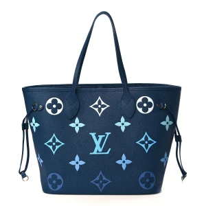 Alternative view of Louis Vuitton Neverfull MM Leather Tote Bag - Gradient Blue
