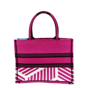 CHRISTIAN DIOR Butterfly Book Canvas Tote Pink bag