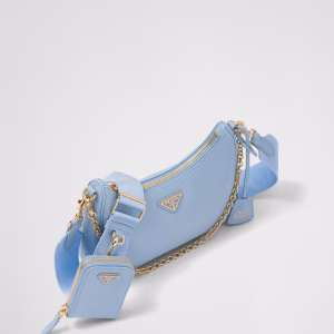 Alternative view of PRADA Re-Edition 2005 Saffiano Leather Blue Bag