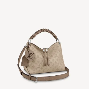 LOUIS VUITTON Beaubourg Mahina MM Leather Hobo Bag