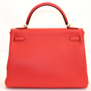 Hermes Kelly 20cm Bag In Red Clemence Leather