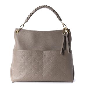LOUIS VUITTON  Maida Monogram Empreinte Leather Hobo Tourterelle Bag