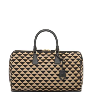 Alternative view of Prada Symbole embroidered fabric travel bag